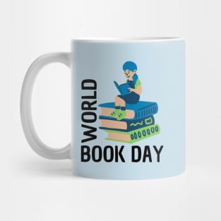 World Book Day, Blue Hair Girl Mug